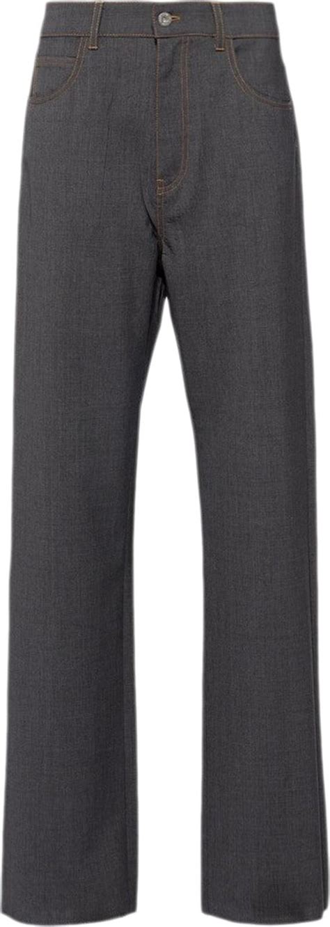 Slate Gray Light Wool Pants 